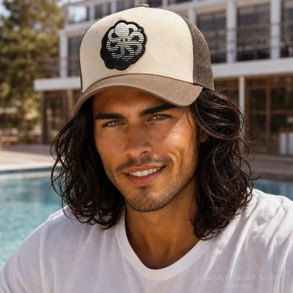 casquette jonsen island homme blanche et marron 3d rise collection hiver 26/27