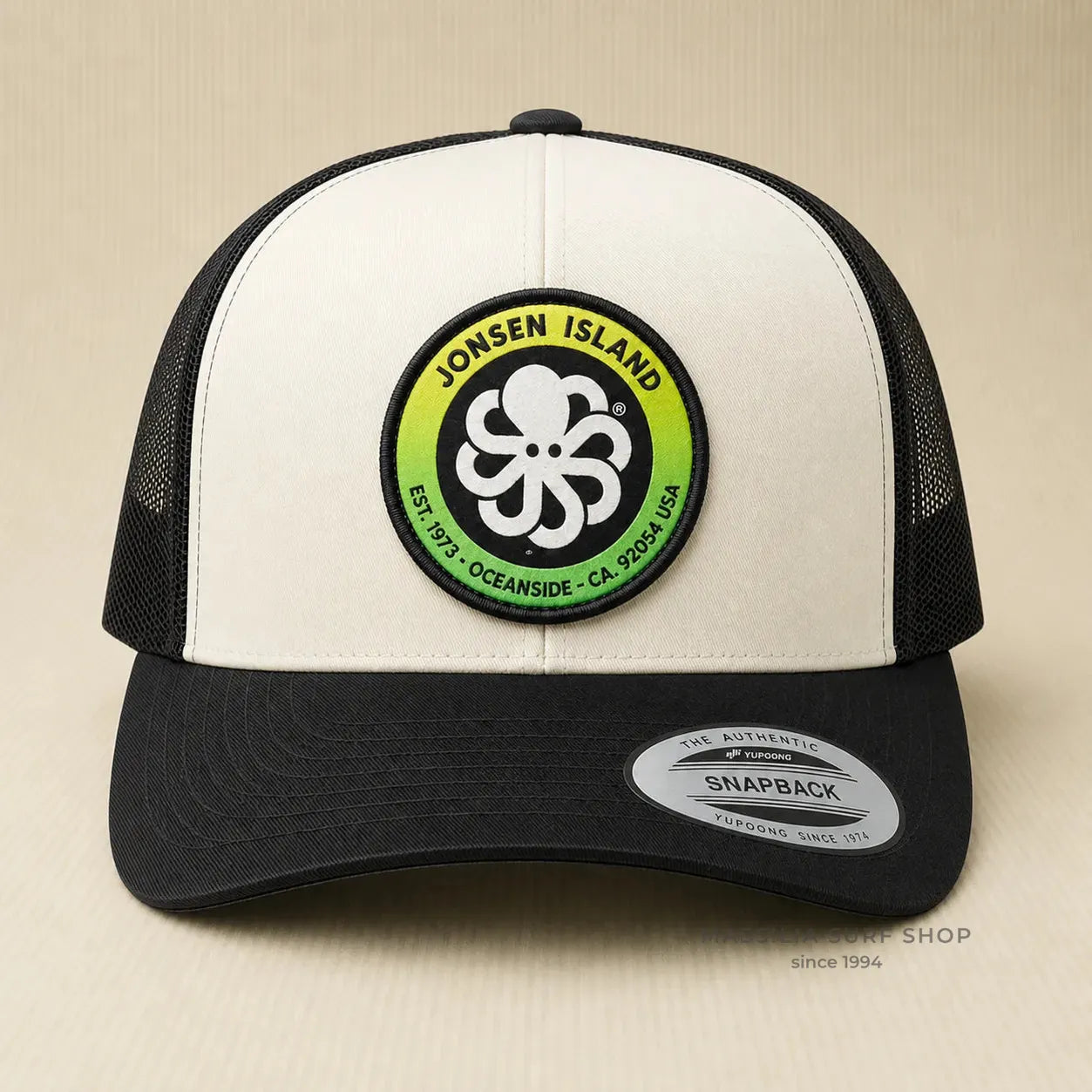 casquette blanche et noire jonsen island authentic visiere courbee