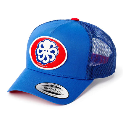 casquette jonsen island bleue racing avec patch rouge