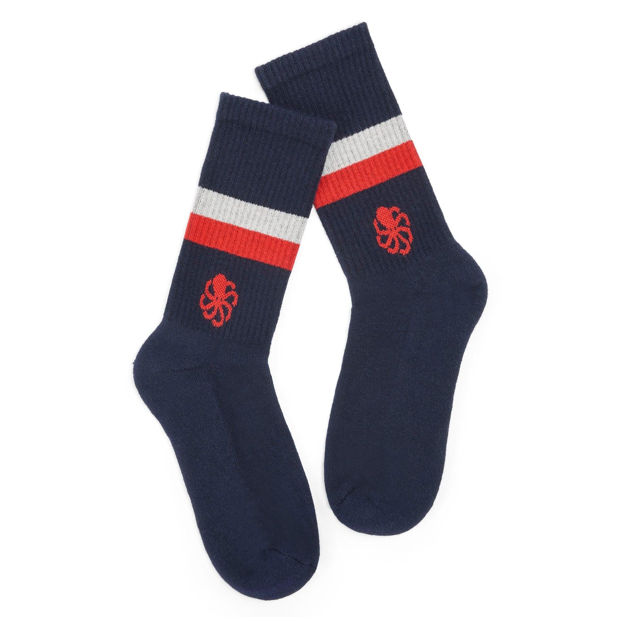 JONSEN ISLAND CHAUSSETTES SOCK SPRINT Navy détail logo