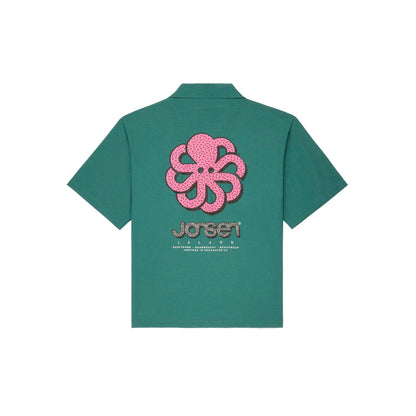 JONSEN ISLAND CHEMISE SUMMER SHIRT Green détail logo