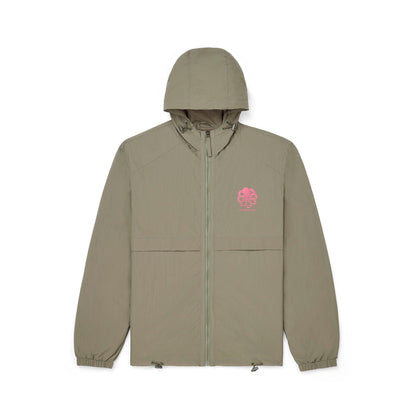 JONSEN ISLAND COUPE VENT WINDBREAKER Kaki à plat vue face