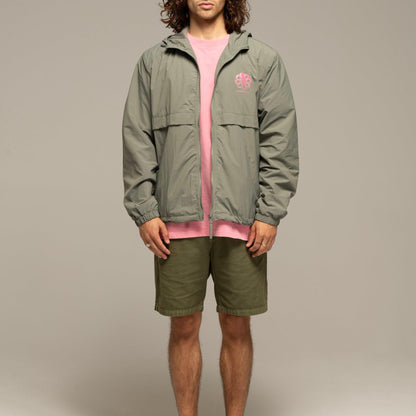 JONSEN ISLAND COUPE VENT WINDBREAKER Kaki porté zoom graphisme poulpe