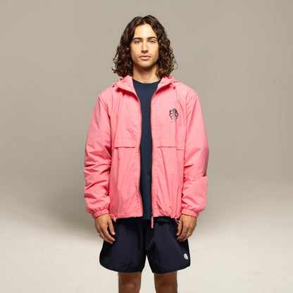 JONSEN ISLAND COUPE VENT WINDBREAKER Pink portée vue logo