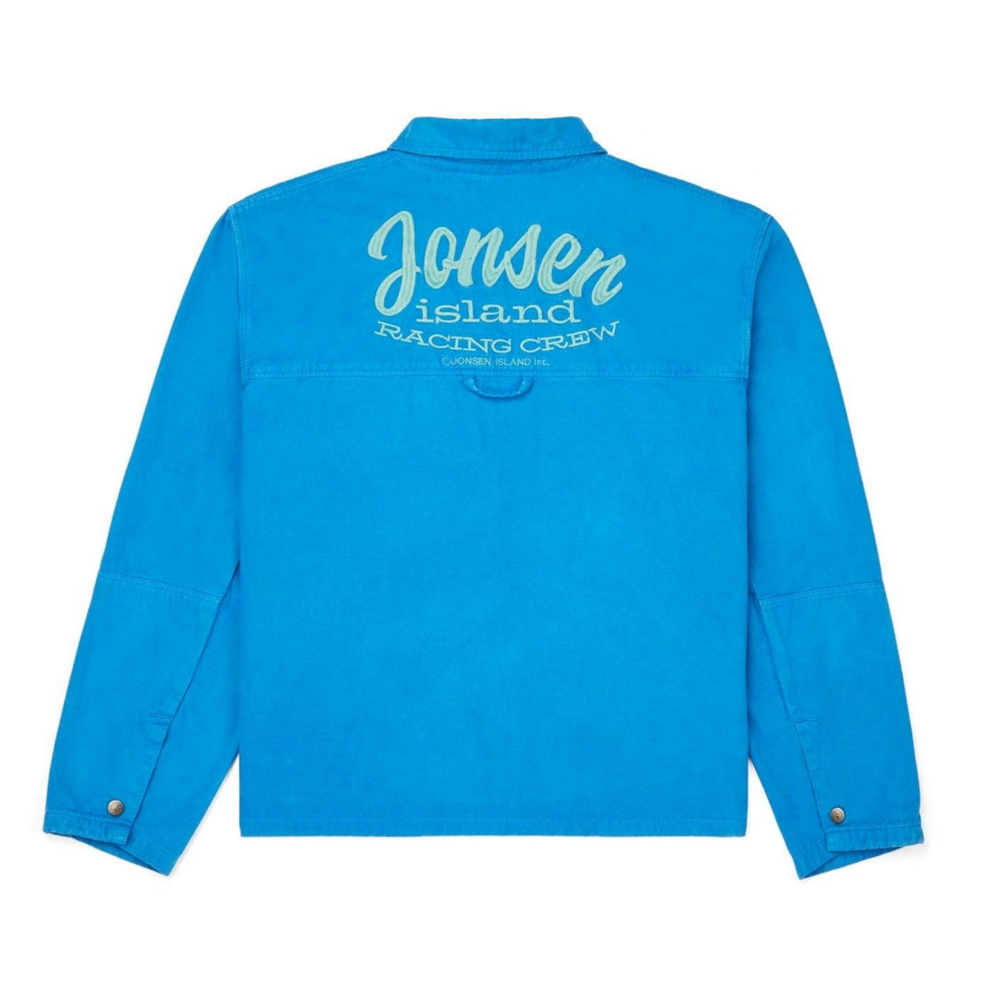 veste bleue detroit jonsen island broderie dos