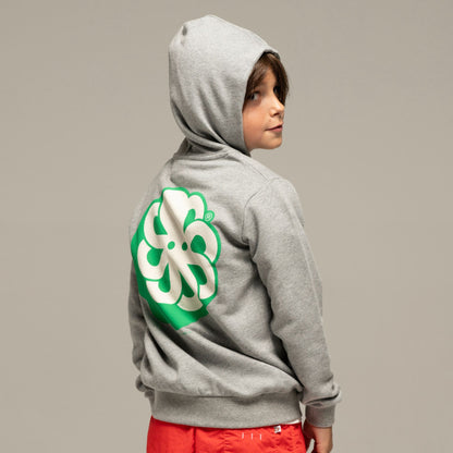 JONSEN ISLAND SWEAT HOODIE ZIP KID BIG 3D Hgr portée vue logo