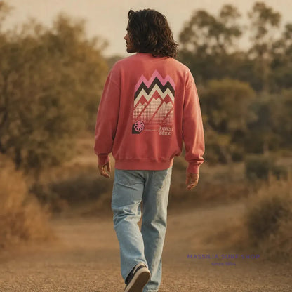 JONSEN ISLAND SWEATSHIRT CONFORT GUSTAVO ZIG ZAG Red f/o