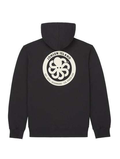 JONSEN ISLAND SWEATSHIRT HOODIE ZIPPE AUTHENTIC DIAMOND Black