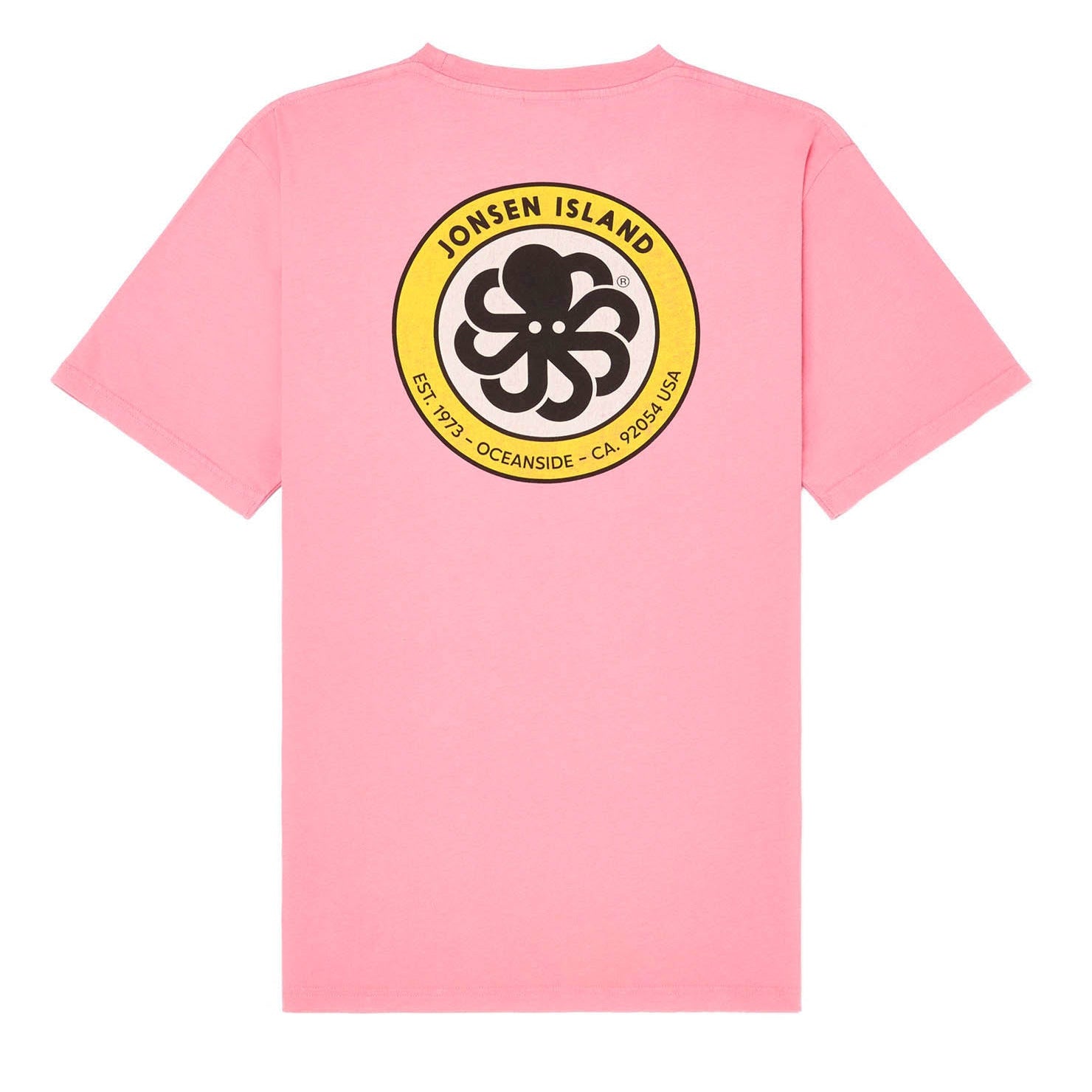 vue à plat de dos grand logo poulpe jaune 