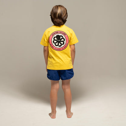 JONSEN ISLAND TEE-SHIRT CLASSIC KID AUTHENTIC Yellow porté style surfwear