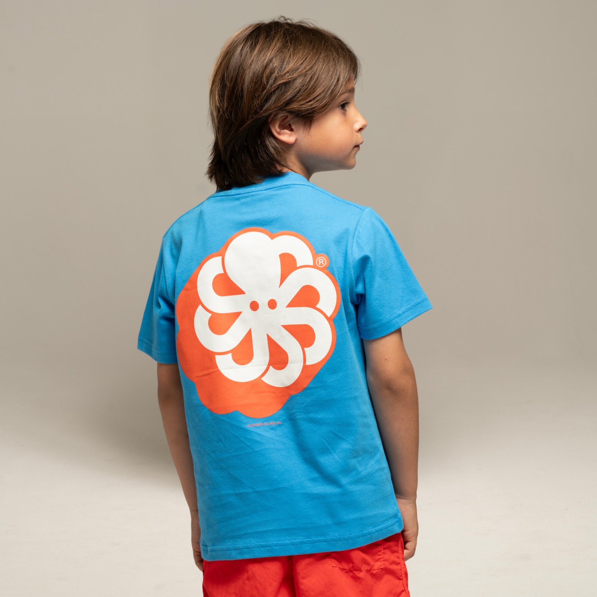 JONSEN ISLAND TEE-SHIRT CLASSIC KID BIG 3D Blue portée vue logo