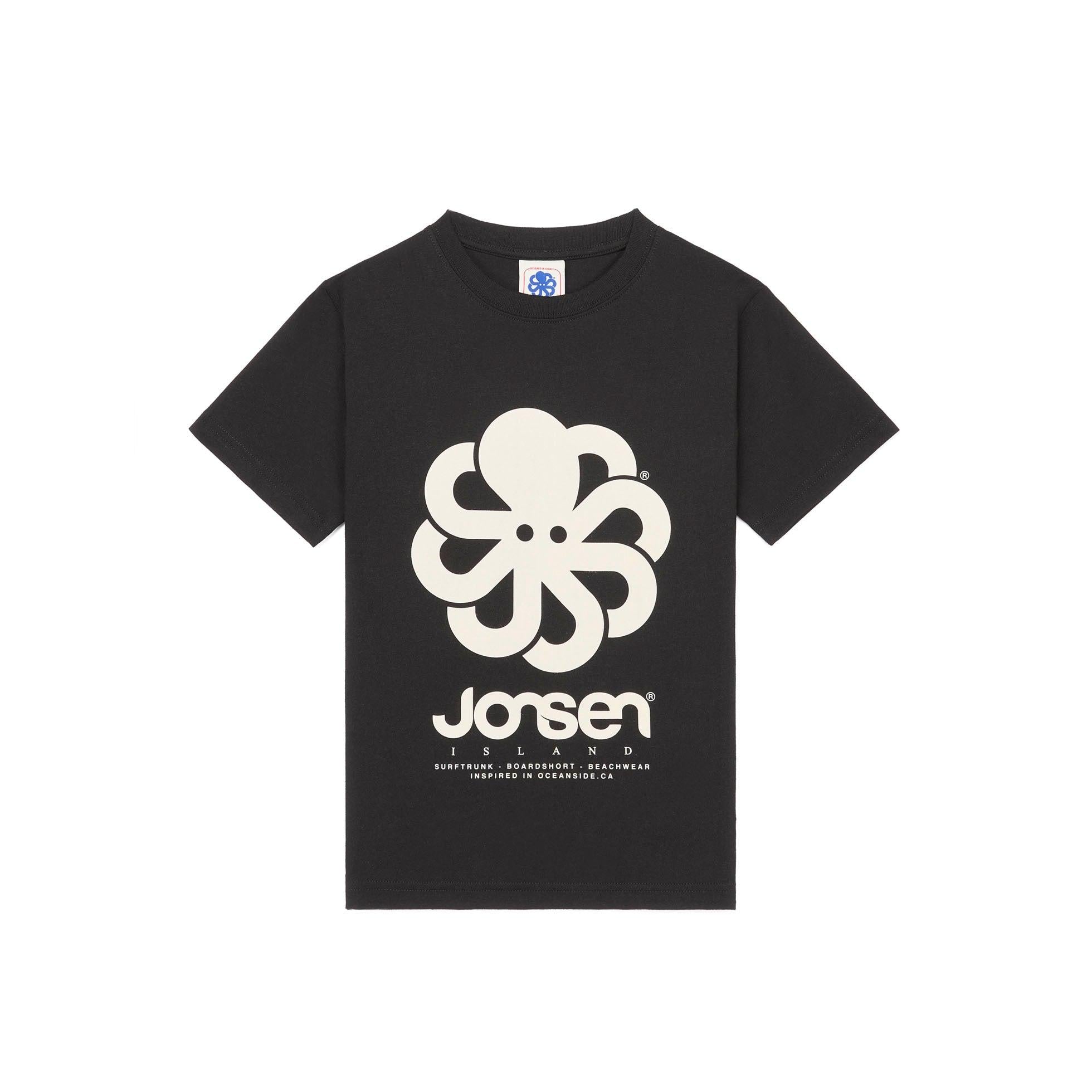 JONSEN ISLAND TEE-SHIRT CLASSIC KID BIG Black à plat vue face