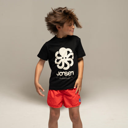 JONSEN ISLAND TEE-SHIRT CLASSIC KID BIG Black détail logo