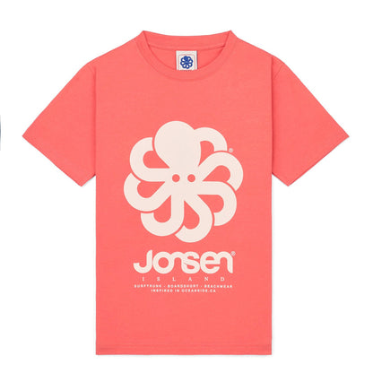 JONSEN ISLAND TEE-SHIRT CLASSIC KID BIG Red à plat vue face