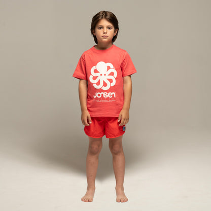 JONSEN ISLAND TEE-SHIRT CLASSIC KID BIG Red détail logo