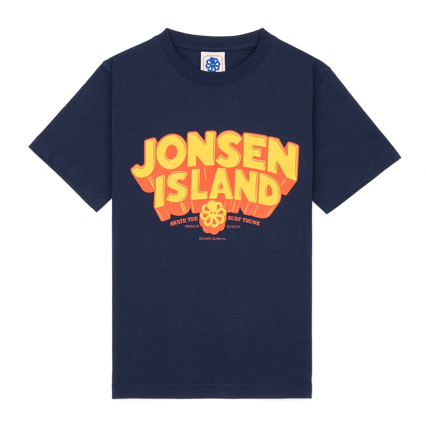 JONSEN ISLAND TEE-SHIRT CLASSIC KID SKATE Navy à plat vue face