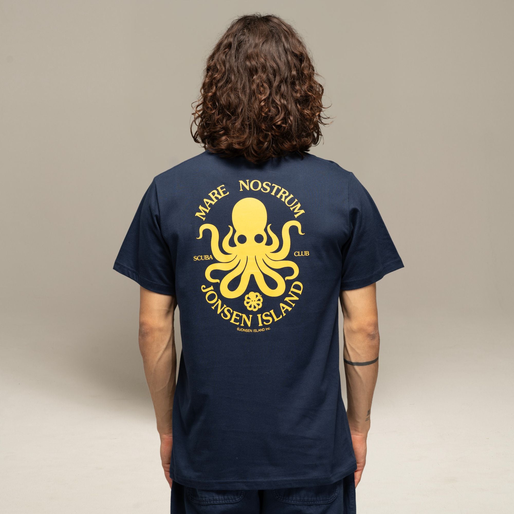 JONSEN ISLAND TEE-SHIRT CLASSIC MARE NOSTRUM Navy portée vue logo
