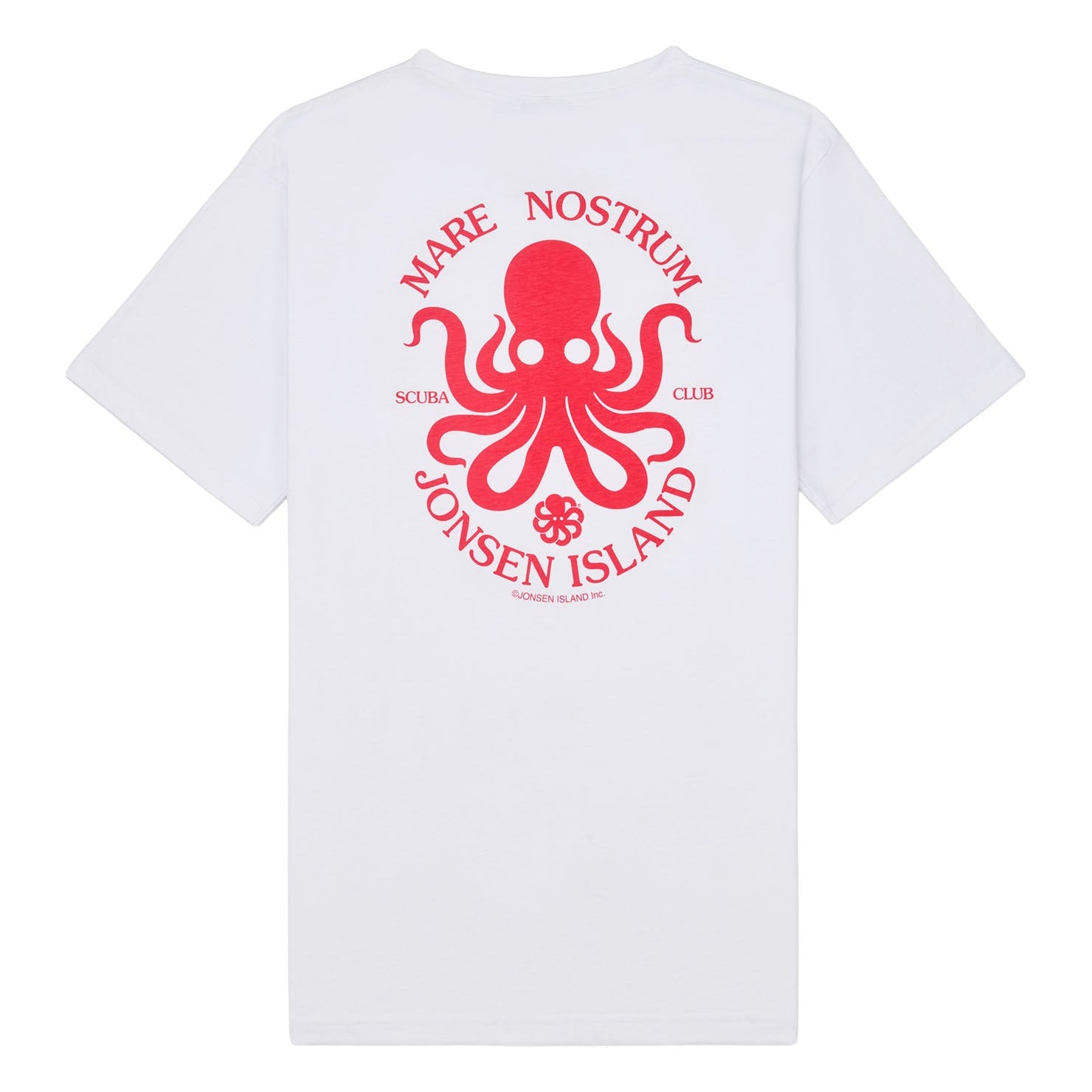 JONSEN ISLAND TEE-SHIRT CLASSIC MARE NOSTRUM White à plat vue dos
