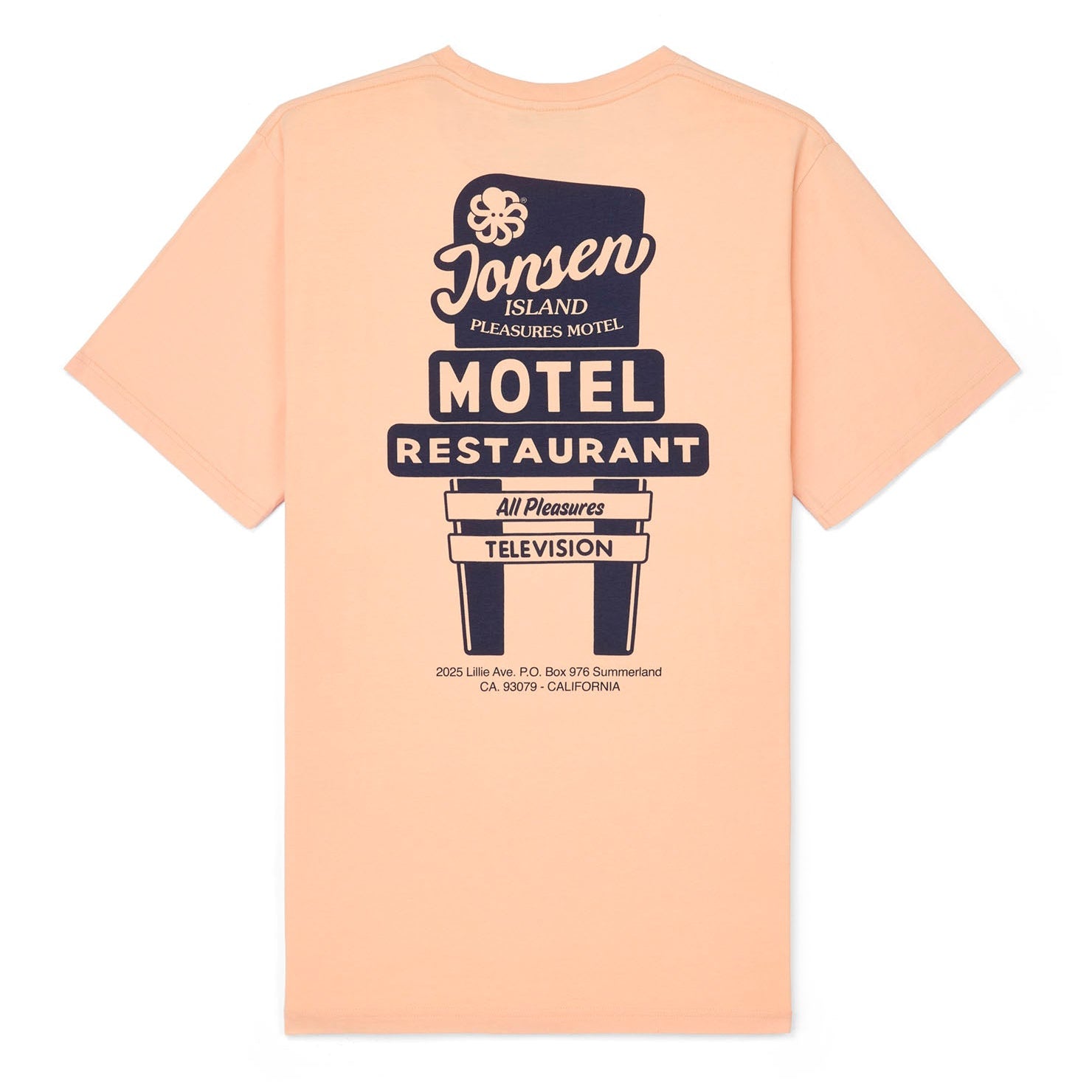 JONSEN ISLAND TEE-SHIRT CLASSIC MOTEL Peach f/o à plat vue dos