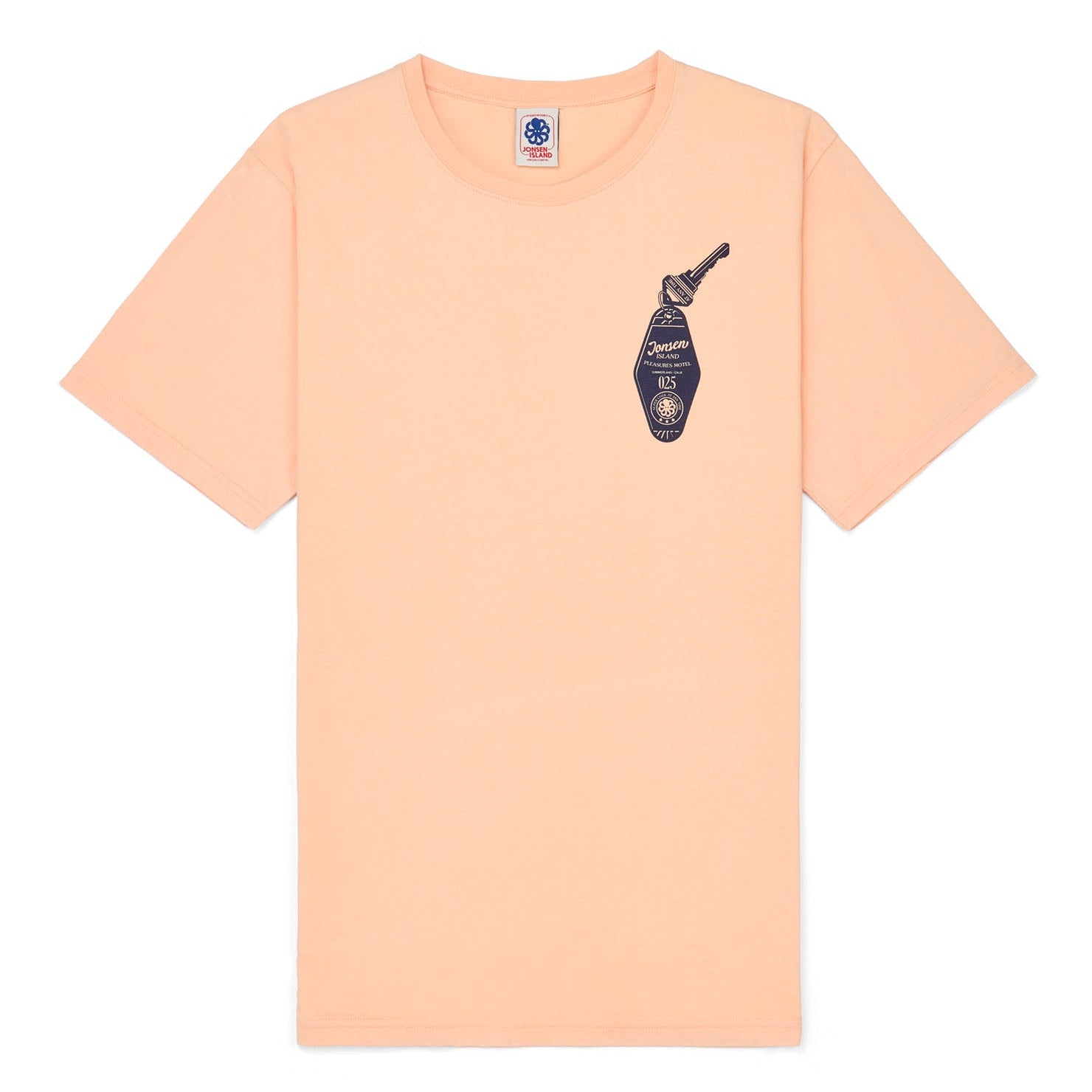 JONSEN ISLAND TEE-SHIRT CLASSIC MOTEL Peach f/o à plat vue face