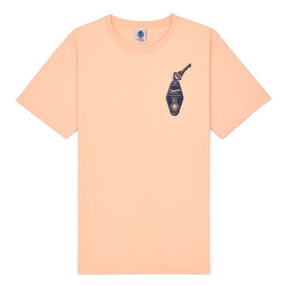 JONSEN ISLAND TEE-SHIRT CLASSIC MOTEL Peach f/o à plat vue face