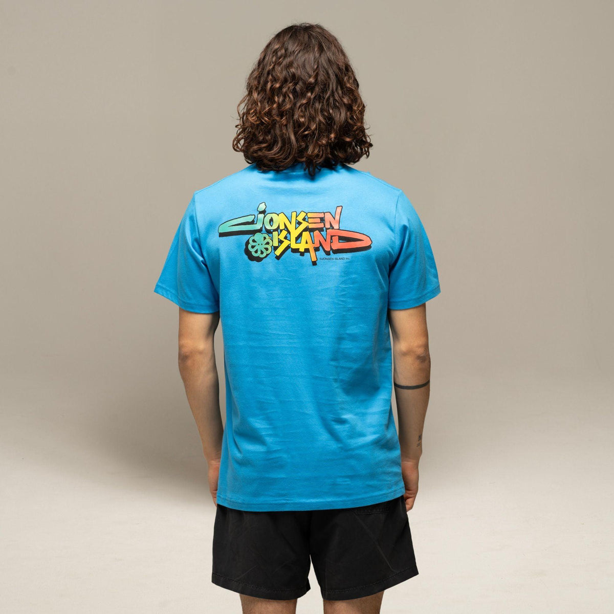 JONSEN ISLAND TEE-SHIRT CLASSIC NEWPORT Blue portée vue logo