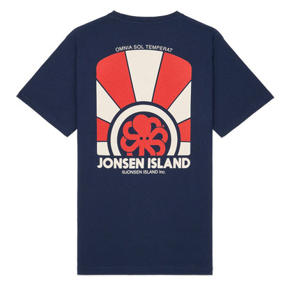 JONSEN ISLAND TEE-SHIRT CLASSIC OMNIA SOL Navy à plat vue dos