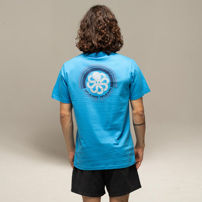 JONSEN ISLAND TEE-SHIRT CLASSIC RAINBOW Blue portée vue logo