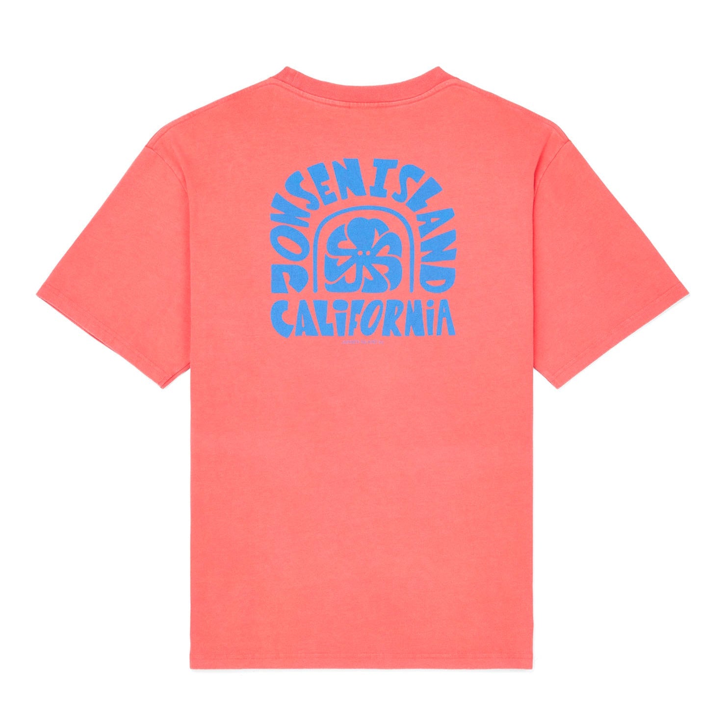 JONSEN ISLAND TEE-SHIRT CONFORT FAT LETTERS Red f/o à plat vue dos