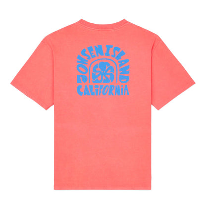JONSEN ISLAND TEE-SHIRT CONFORT FAT LETTERS Red f/o à plat vue dos