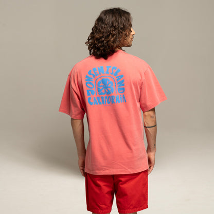 JONSEN ISLAND TEE-SHIRT CONFORT FAT LETTERS Red f/o portée vue logo