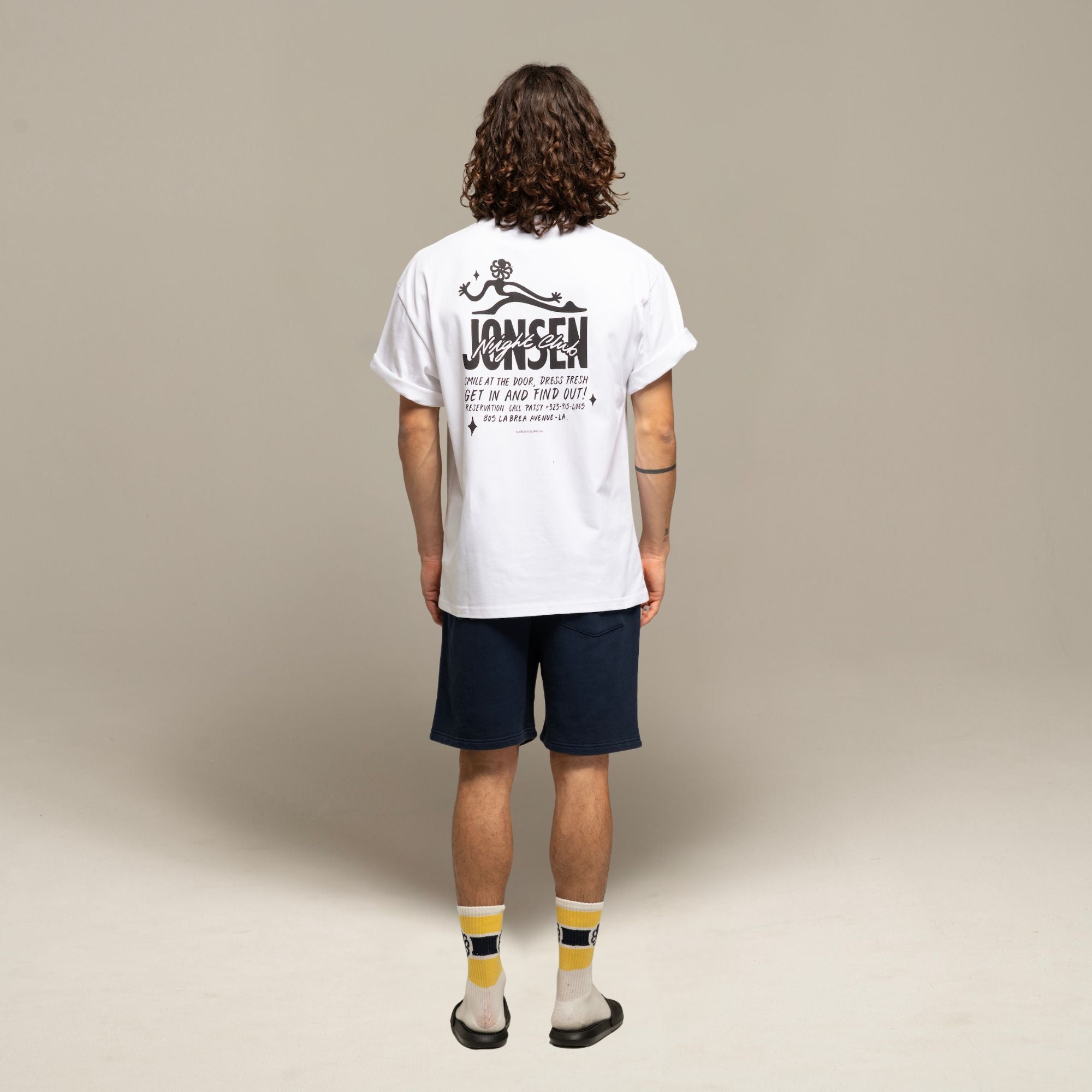 JONSEN ISLAND TEE-SHIRT CONFORT JIGGY White porté zoom graphisme poulpe