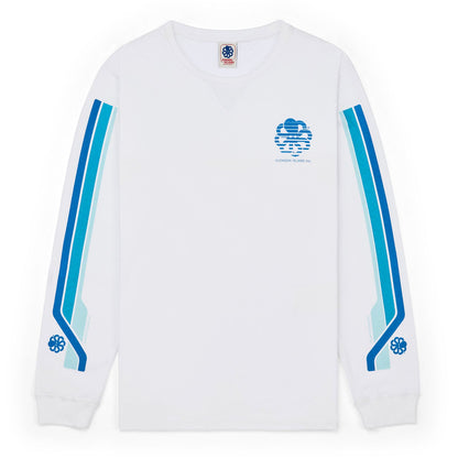 JONSEN ISLAND TEE-SHIRT LONG SLEEVES CONFORT TRUCKING White détail graphisme poulpe