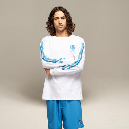 JONSEN ISLAND TEE-SHIRT LONG SLEEVES CONFORT TRUCKING White porté