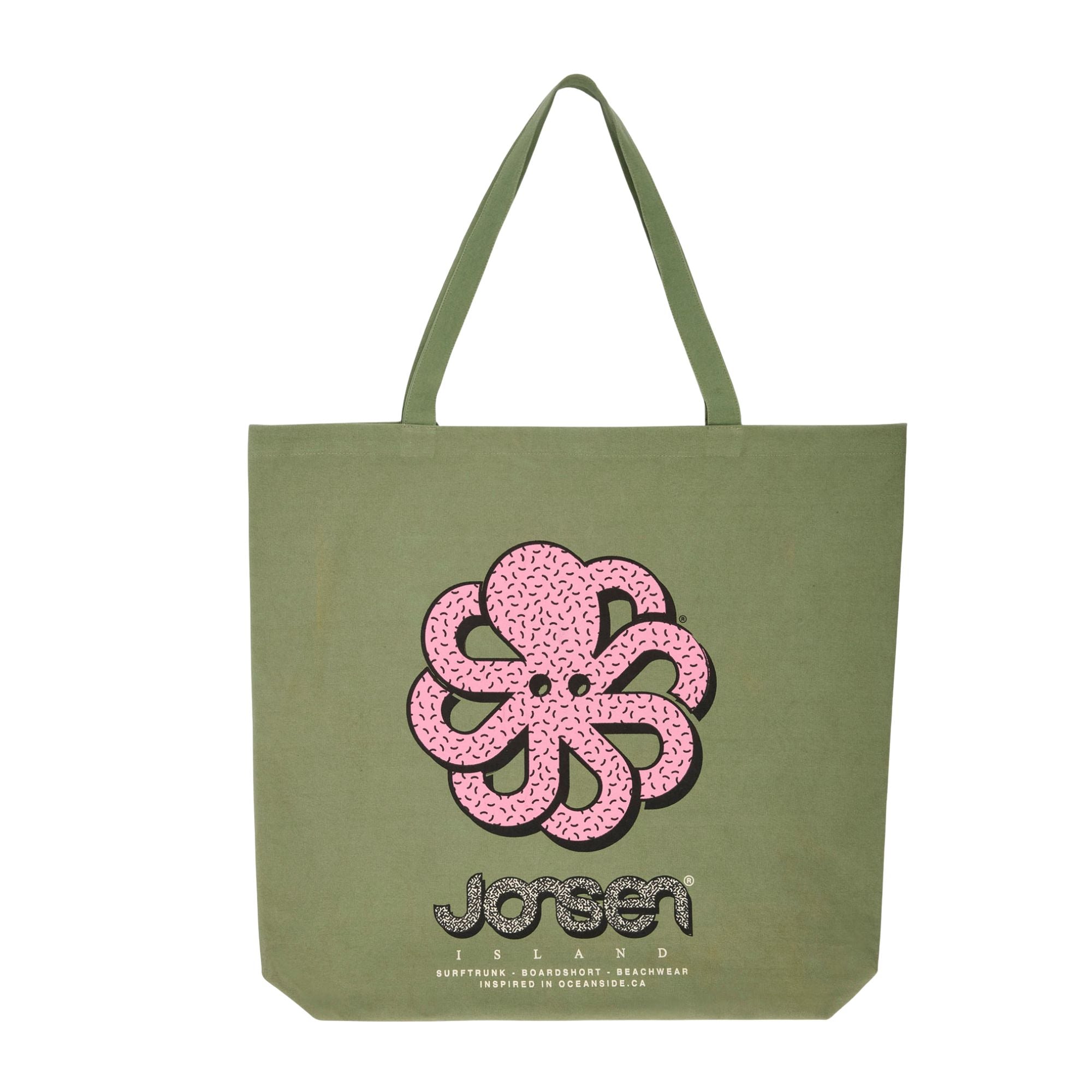 JONSEN ISLAND TOTE BAG JONSEN BAG Oil green graphisme poulpe