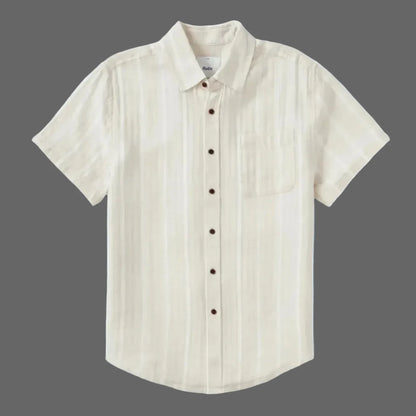 chemise blanche a rayures fines blanches en lin pour homme 