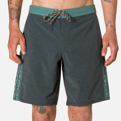 short hybride katin homme gris taille plate avec cordon de serrage