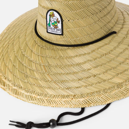 zoom tressage paille naturelle et cordon de serrage