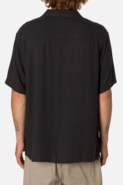 chemise noire en lin homme legere katin teller 