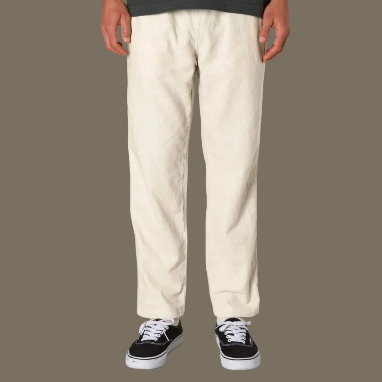 pantalon homme katin isaiah local beige coupe courte tapered style estival