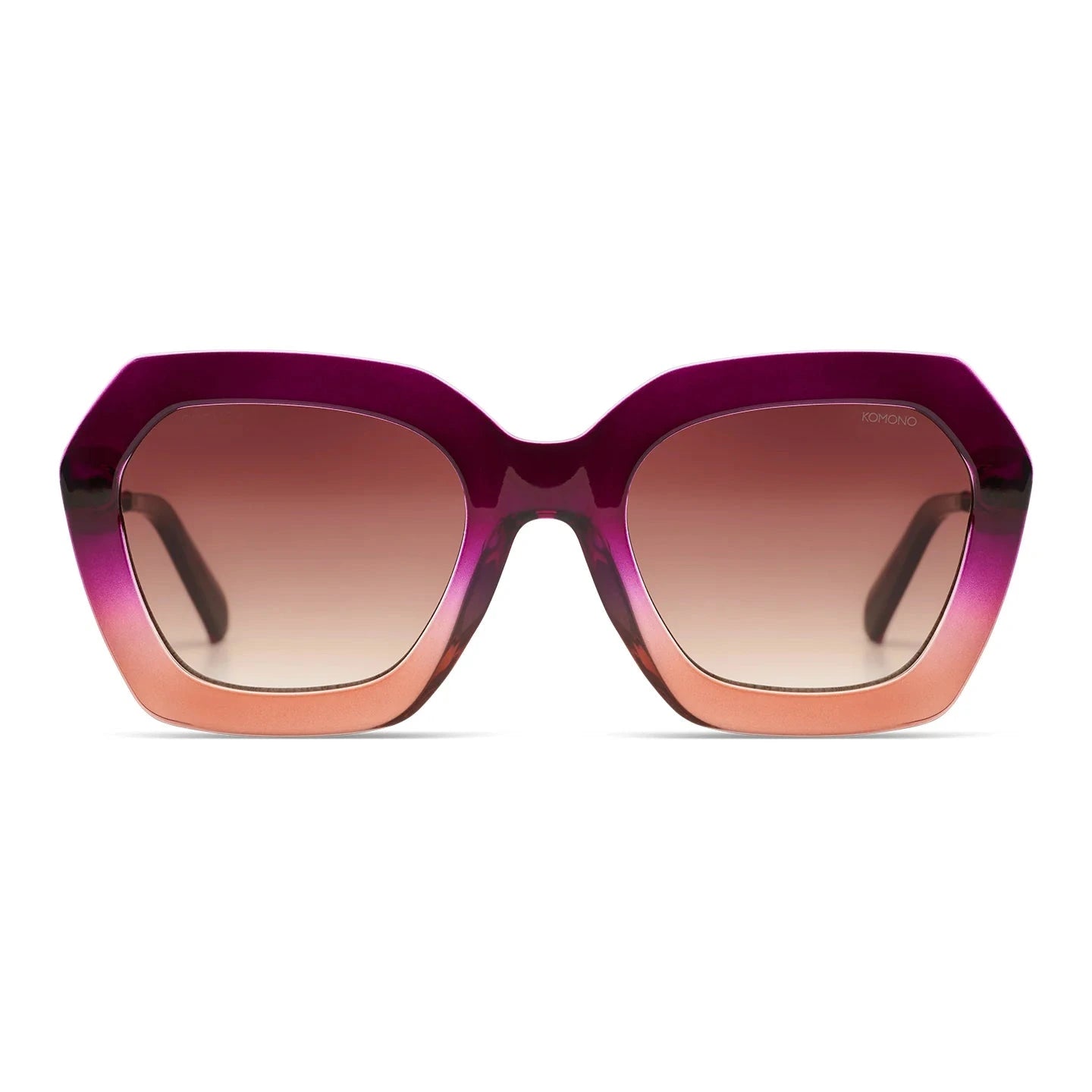 lunettes de soleil gwen orange et rose dégradée pour femme komono vue de face