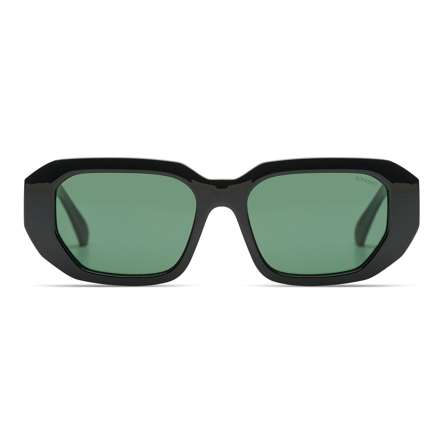 vue de face zoom verre vert