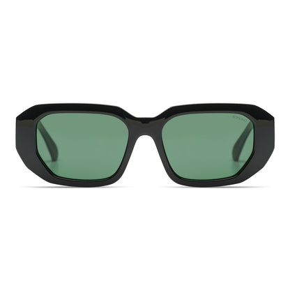 vue de face zoom verre vert