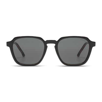 vue de face monture noire verres gris