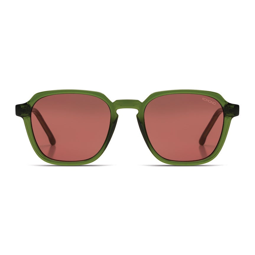 zoom monture verte et verres marron