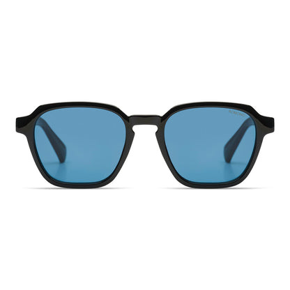 monture noire et verres bleus vue de face