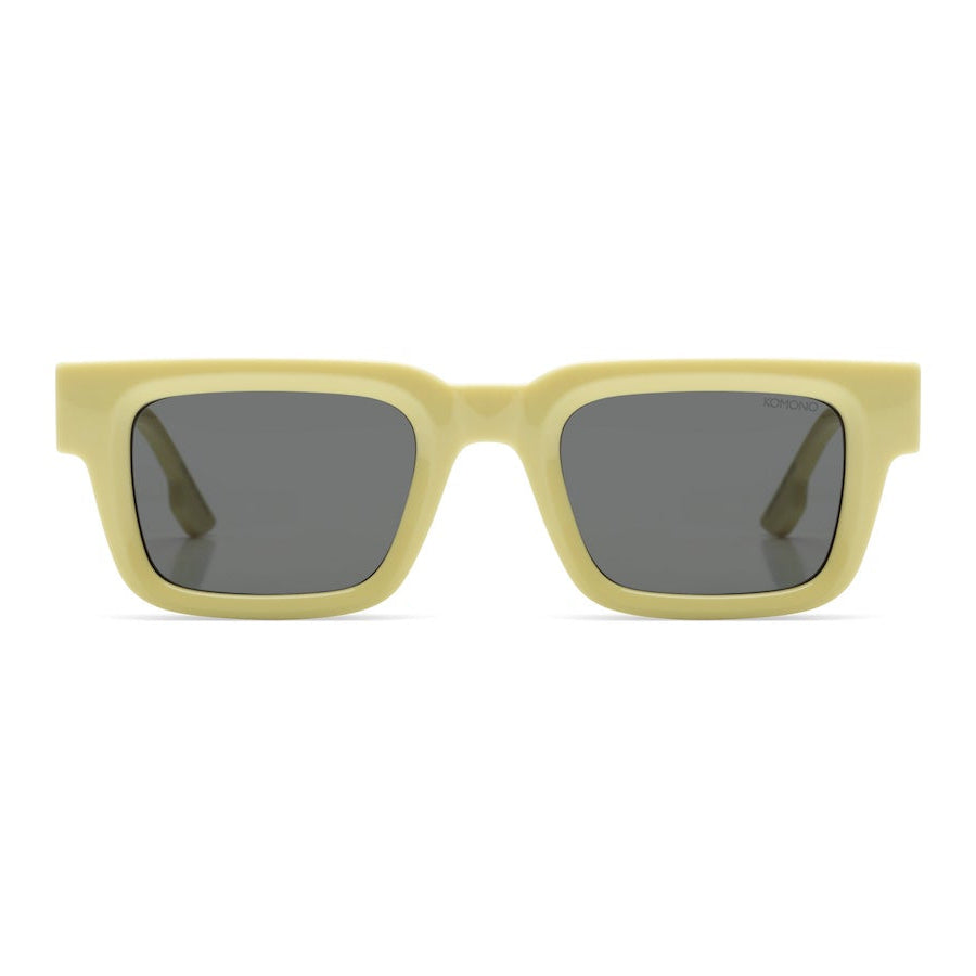 lunettes de soleil komono victor rectangulaire mixte jaune