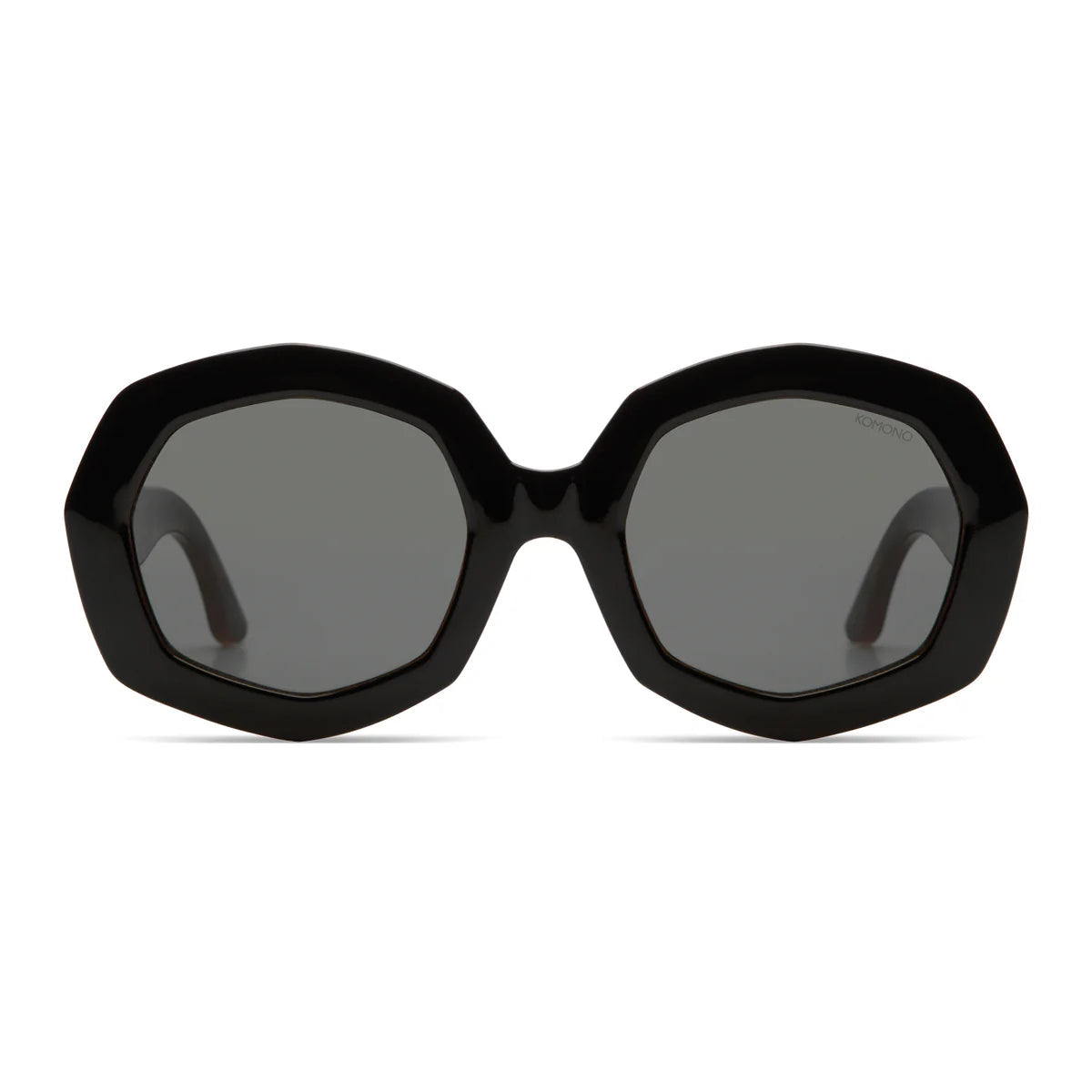 lunettes octogonales noires komono amy vue de face