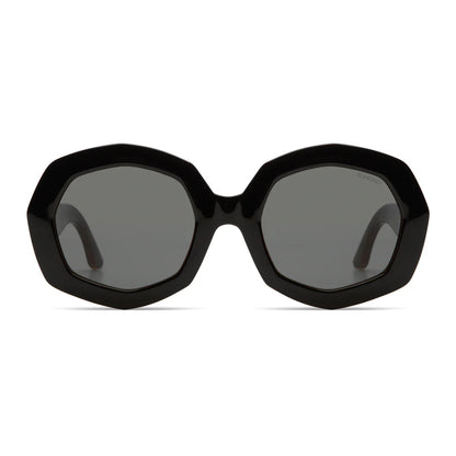 lunettes octogonales noires komono amy vue de face