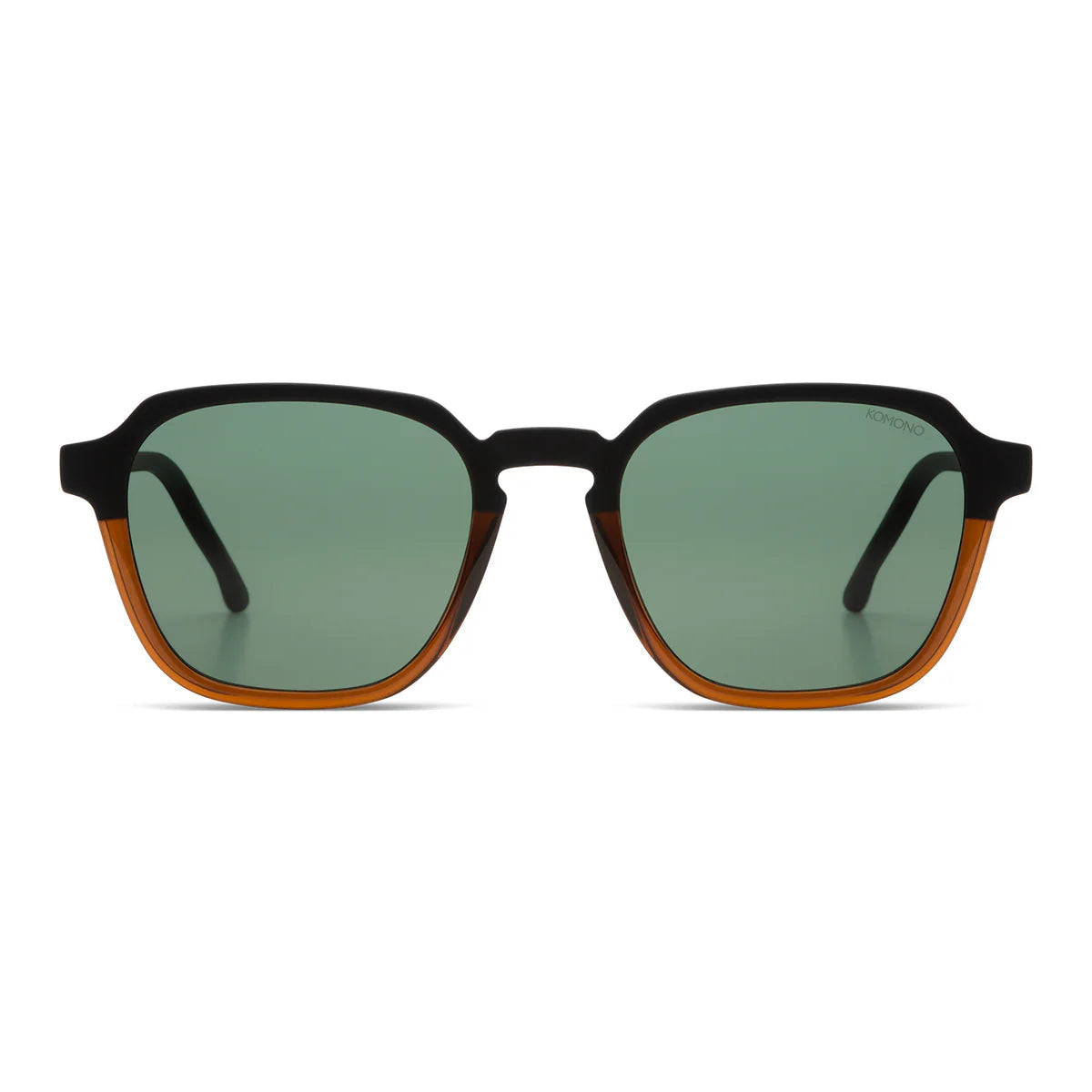 monture noire et marron verres vert